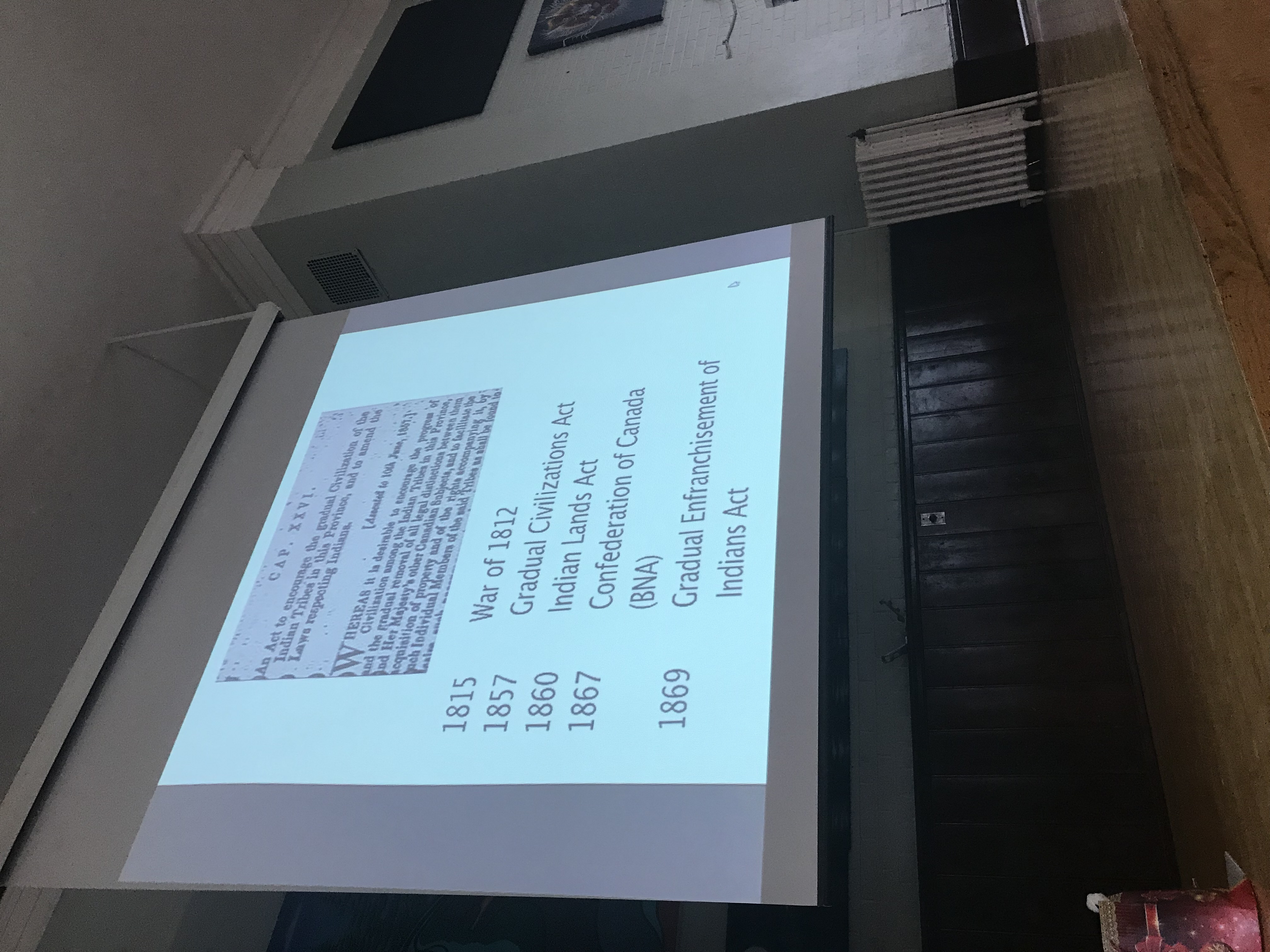 Slide presentation about history of peace disruption